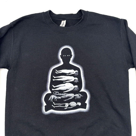 Stages of Decomposition Graphic Print on Black Heavy Blend Gildan Pullover Small - Picture 4 of 11